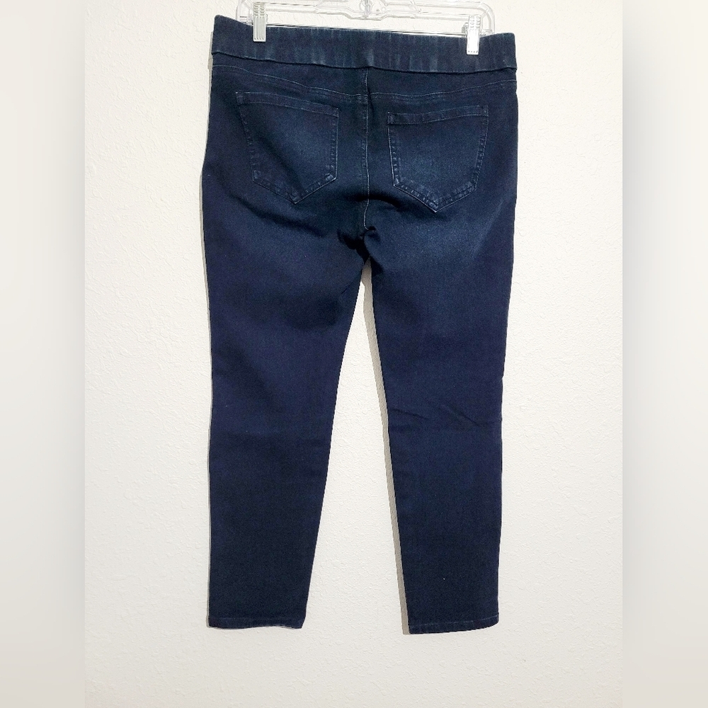 Liverpool Jeans Company Denim Legging Pull On Jeans Womens Size 10P Dark Wash - Picture 3 of 14